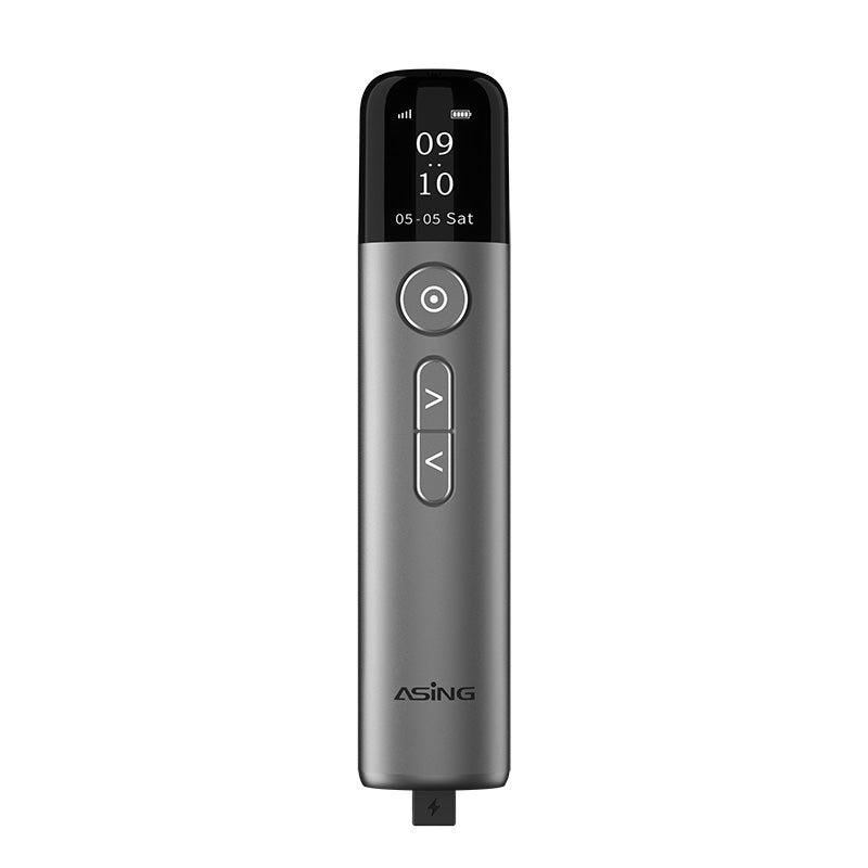 Wireless presentation remote front with white background
