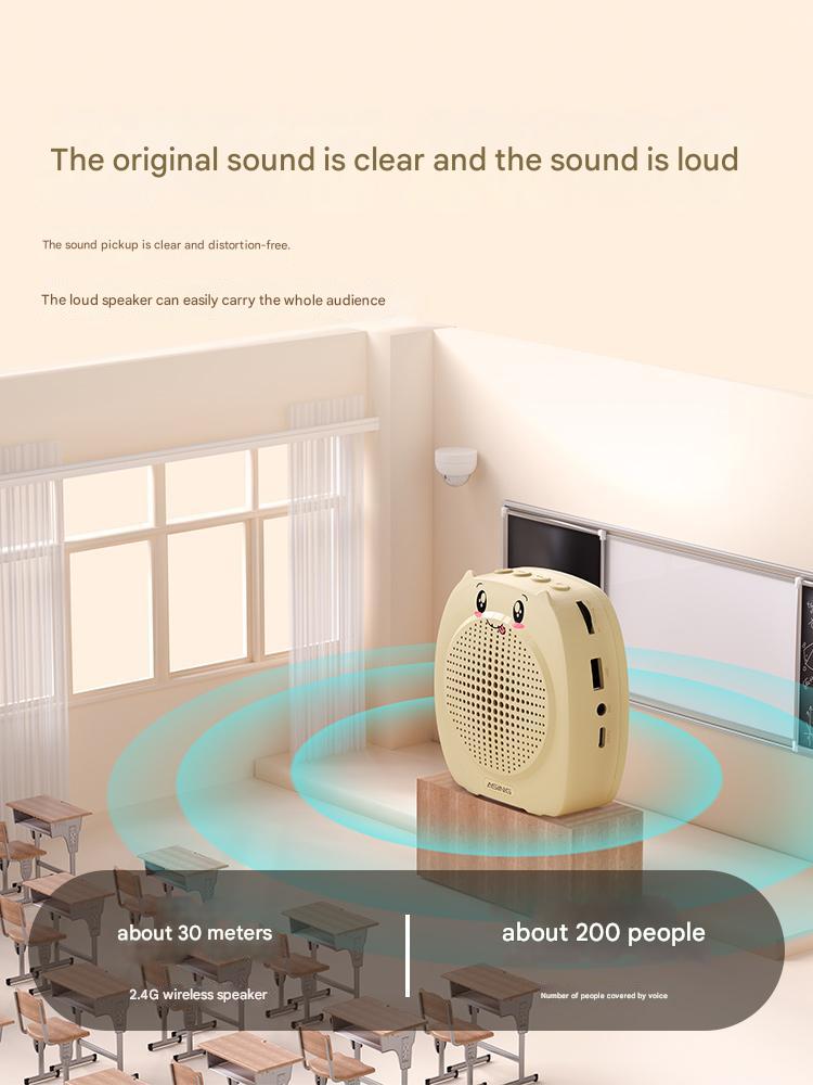 ASING Voice Amplifier Teachers,Megaphone Speaker Portable PA System with Microphone Headset(Work of 12hours) Supports MP3 Format Audio for Tour Guides Coaches Yoga Fitness Instructors